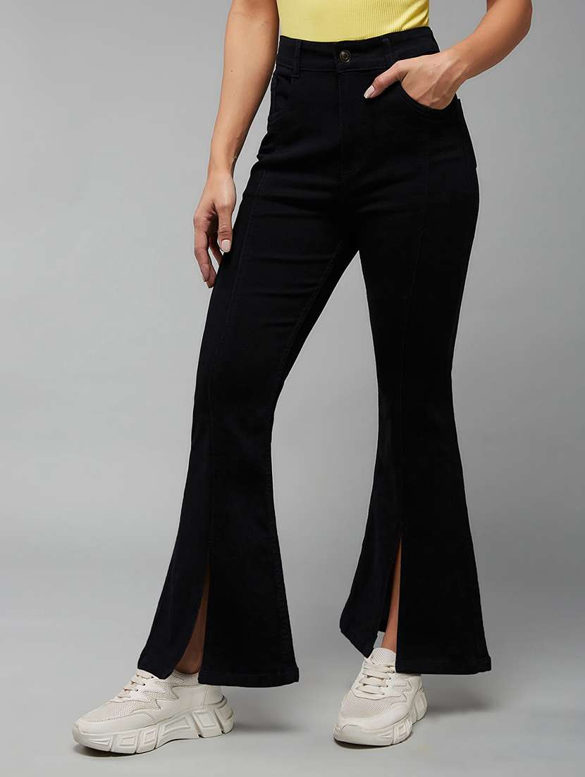 Women Solid High Rise Bootcut Jeans - 22577002 -  Standard Image - 2