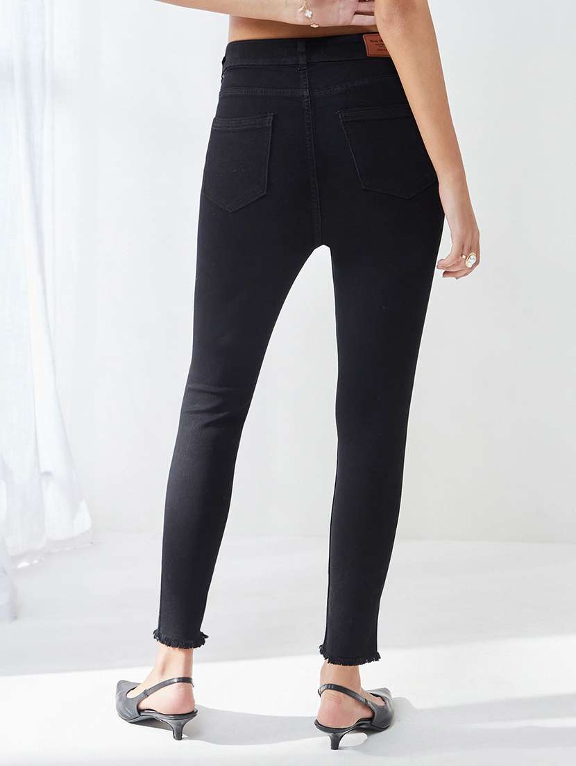 women solid high rise skinny jeans - 22577044 -  Standard Image - 2