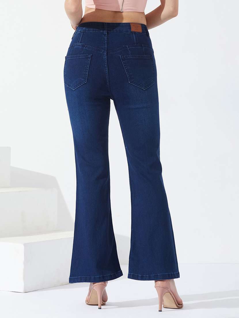 Women Washed High Rise Bootcut Jeans - 22577047 -  Standard Image - 2