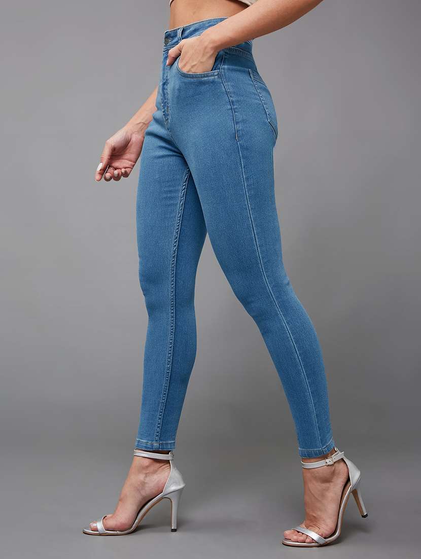 women washed high rise skinny jeans - 22577048 -  Standard Image - 2