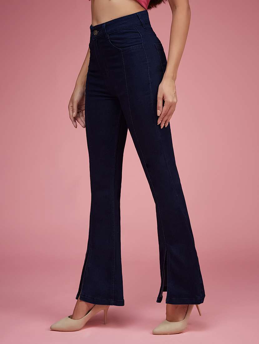 Women Solid High Rise Bootcut Jeans - 22577067 -  Standard Image - 2
