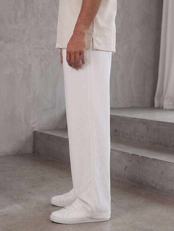men solid mid rise flat front trouser - 22577181 -  Standard Image - 2
