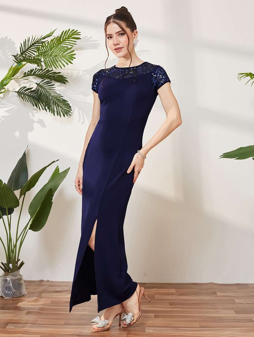 women sequined short sleeves sheath dress - 22577243 -  Standard Image - 2