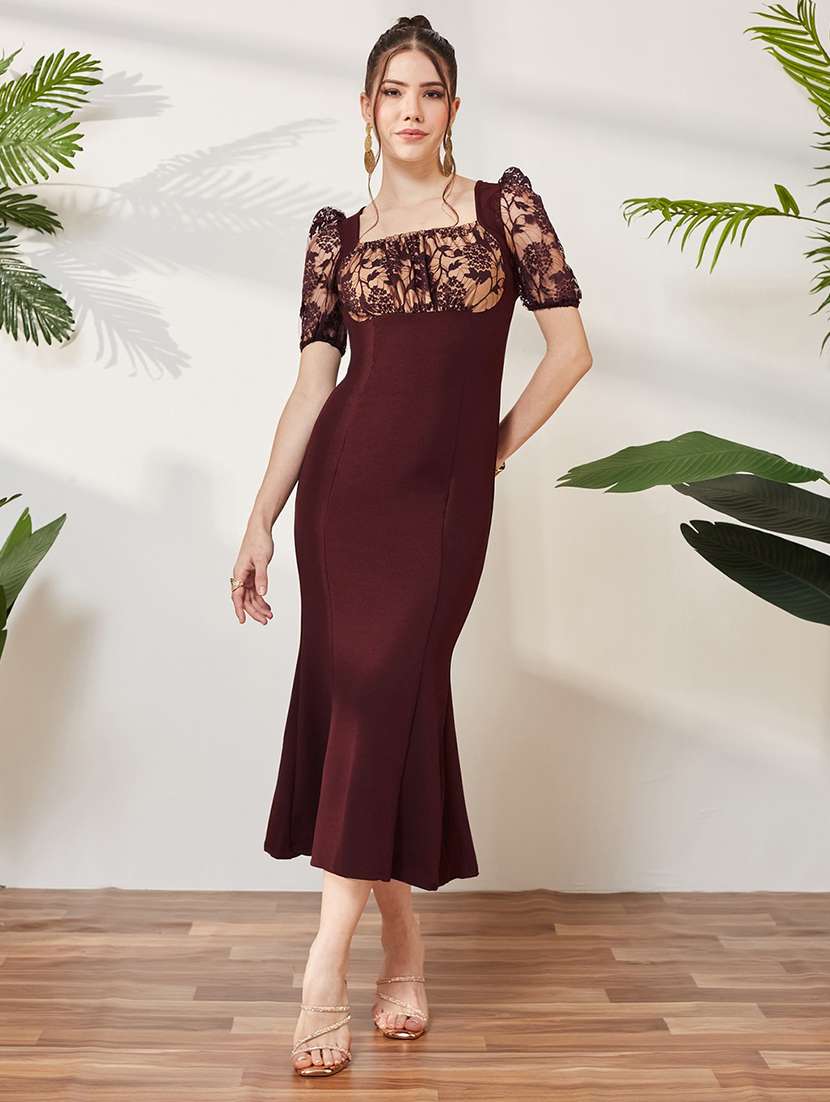 women self design short sleeves sheath dress - 22577252 -  Standard Image - 2