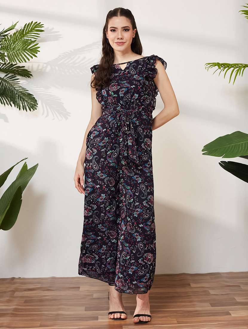 Women Printed Sleeveless Full Leg Jumpsuit - 22577271 -  Standard Image - 2