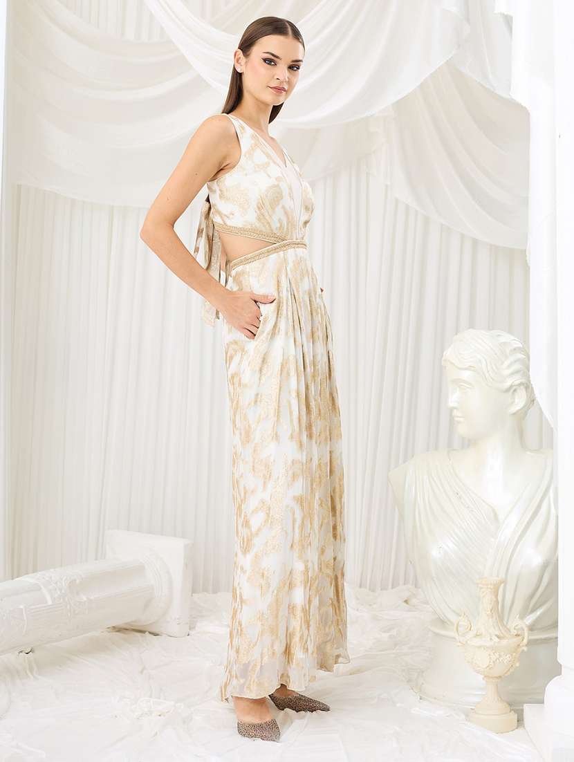 women self design sleeveless full leg jumpsuit - 22577280 -  Standard Image - 2