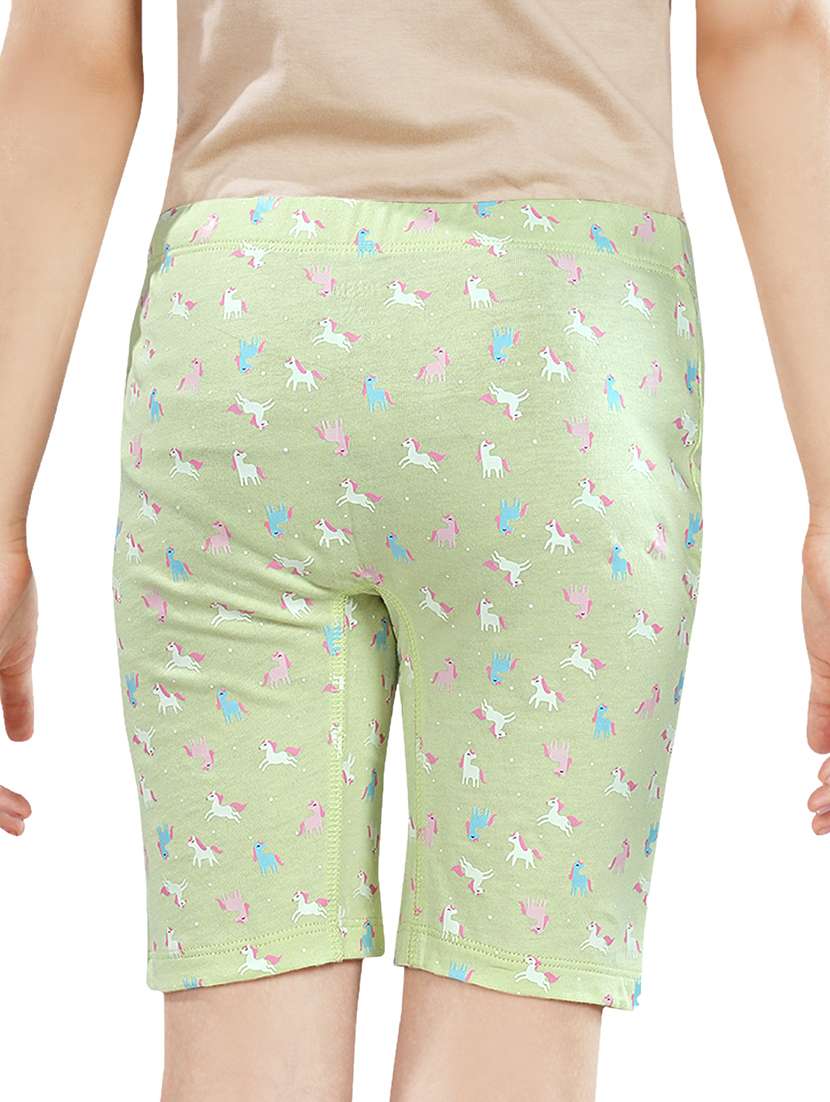 girls pack of 3 printed mid rise three fourth shorts - 22577347 -  Standard Image - 2