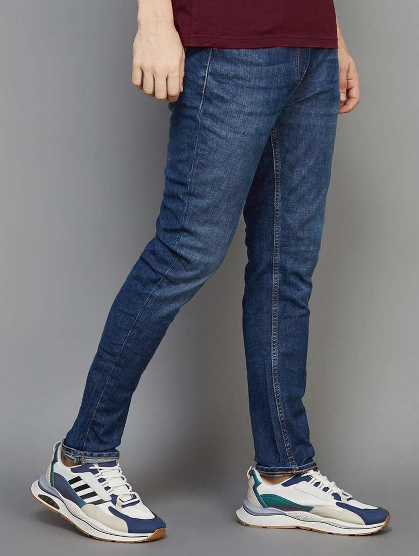 men washed mid rise slim fit jeans - 22577396 -  Standard Image - 2