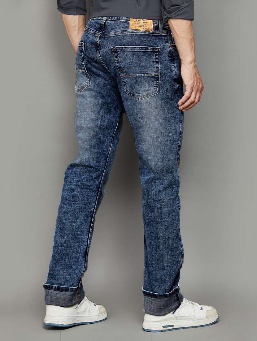men washed mid rise slim fit jeans - 22577399 -  Standard Image - 2