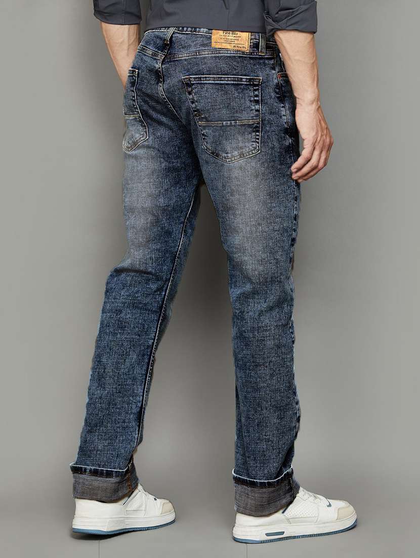 men washed mid rise slim fit jeans - 22577400 -  Standard Image - 2