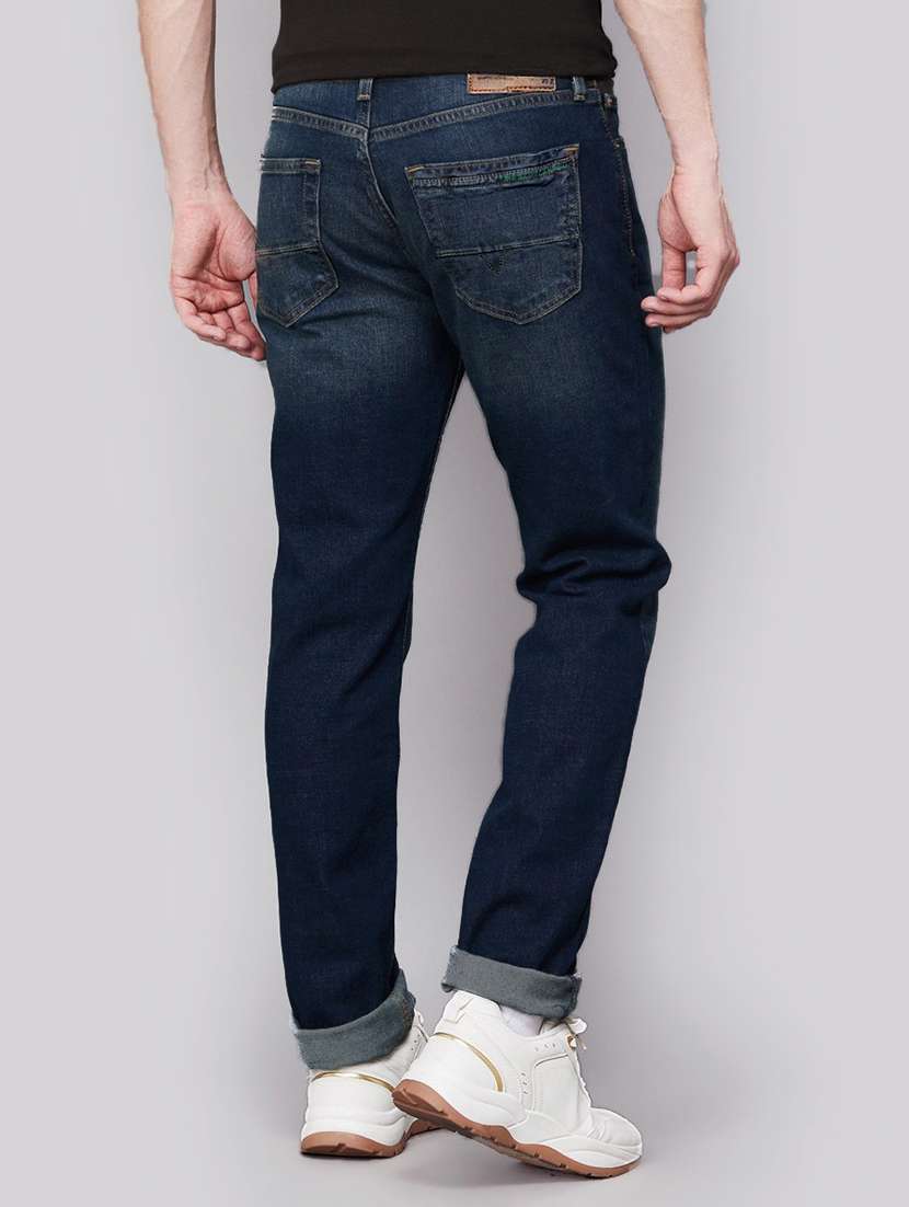 men washed mid rise straight jeans - 22577403 -  Standard Image - 2