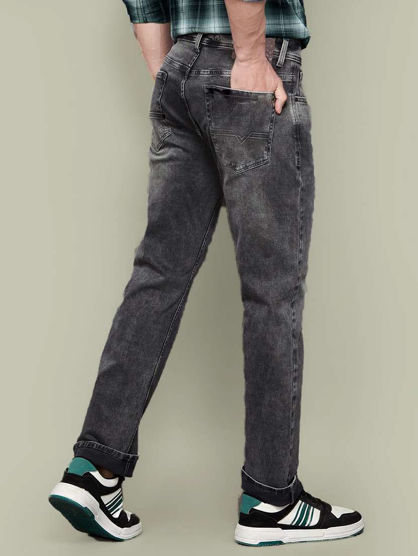men distressed mid rise straight jeans - 22577406 -  Standard Image - 2