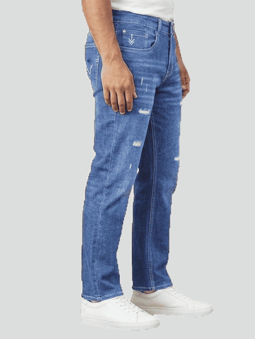 men distressed mid rise straight jeans - 22577415 -  Standard Image - 2