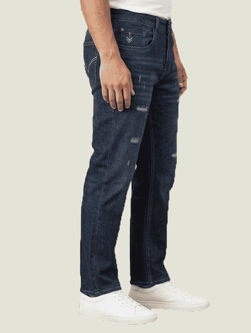 men distressed mid rise straight jeans - 22577416 -  Standard Image - 2