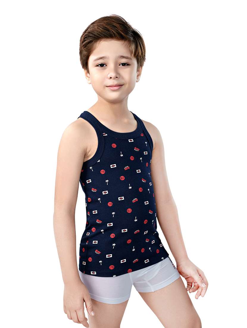 boys pack of 2 printed regular fit vest - 22577502 -  Standard Image - 2