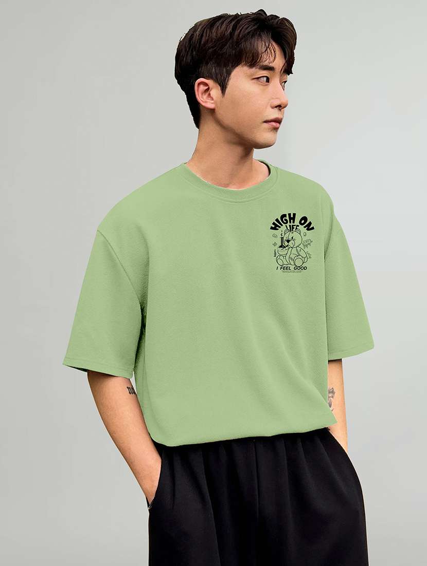 men printed short sleeves oversized t-shirt - 22577766 -  Standard Image - 2