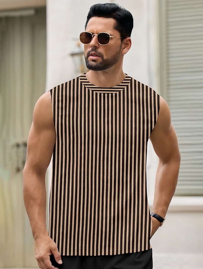 men printed sleeveless oversized t-shirt - 22578371 -  Standard Image - 2