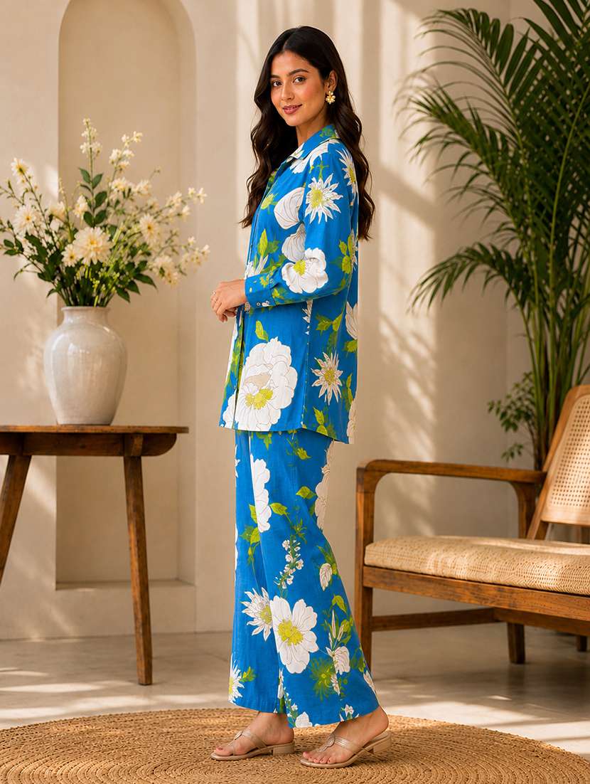 women printed long sleeves ethnic co-ord set - 22578382 -  Standard Image - 2