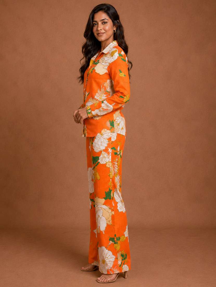 women printed long sleeves ethnic co-ord set - 22578383 -  Standard Image - 2