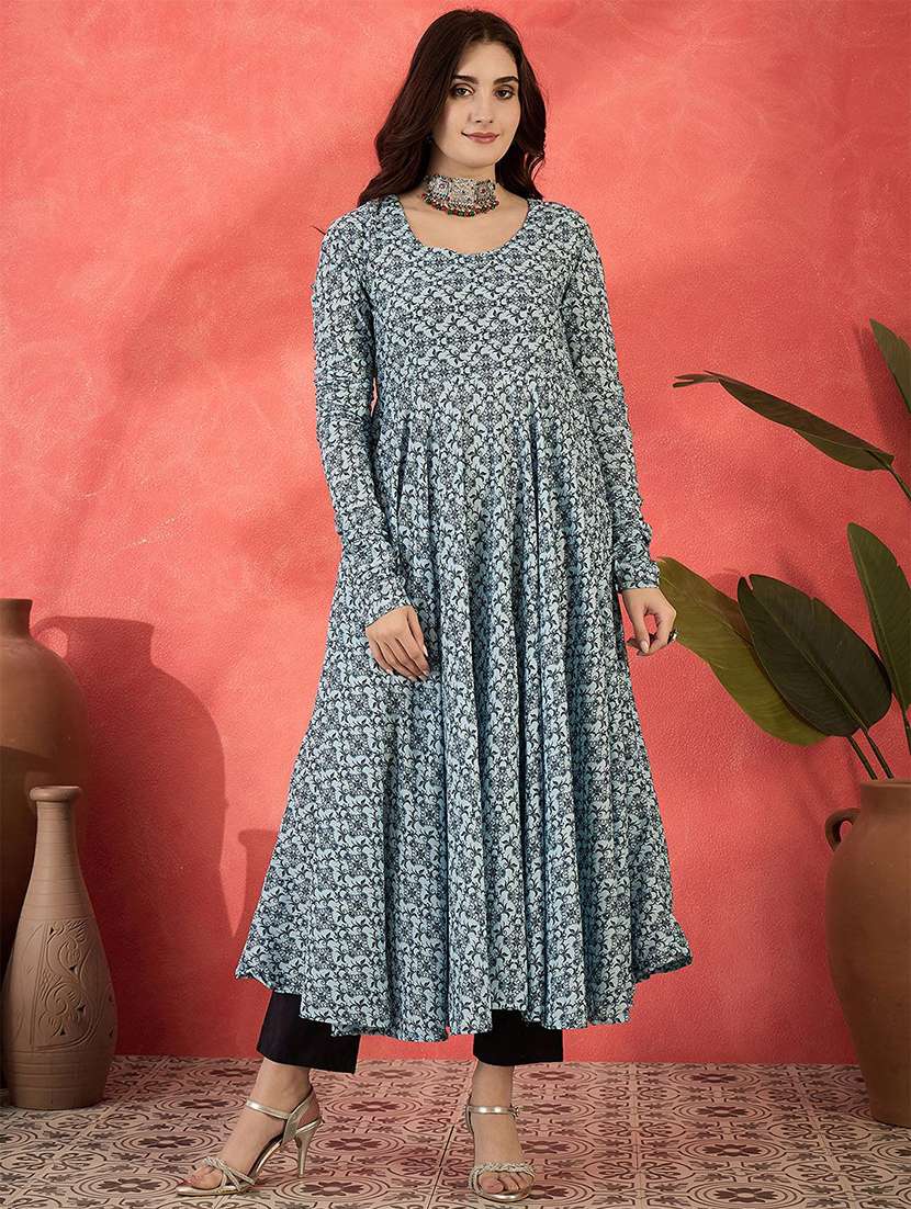 women printed long sleeves kurta pant set with dupatta - 22578432 -  Standard Image - 2