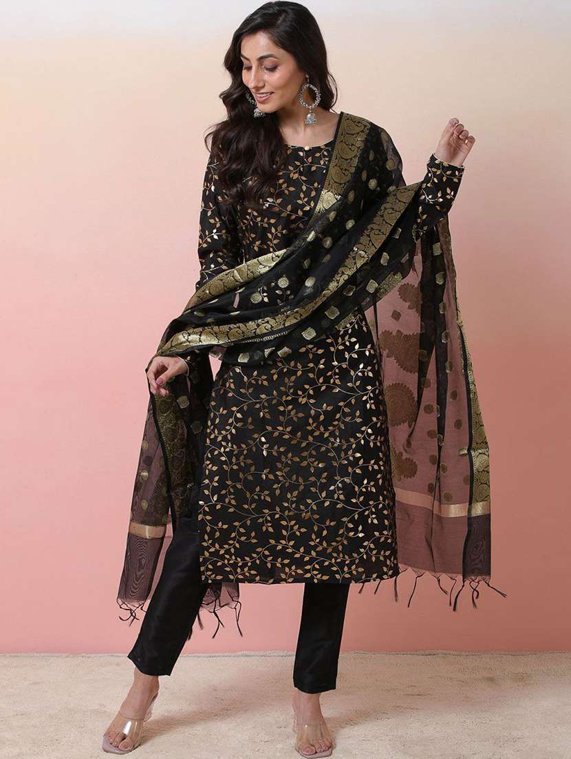 women printed long sleeves kurta pant set with dupatta - 22578506 -  Standard Image - 2