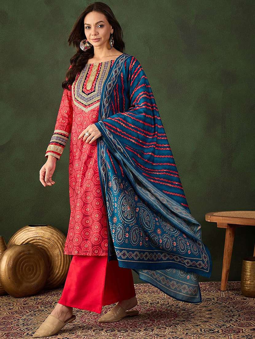 Women Printed Long Sleeves Kurta Pant Set With Dupatta - 22578507 -  Standard Image - 2