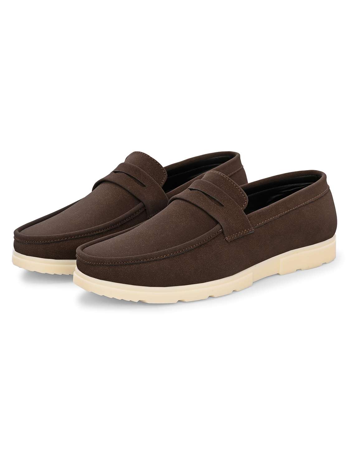 Men Solid Slip On Loafers - 22578555 -  Standard Image - 2