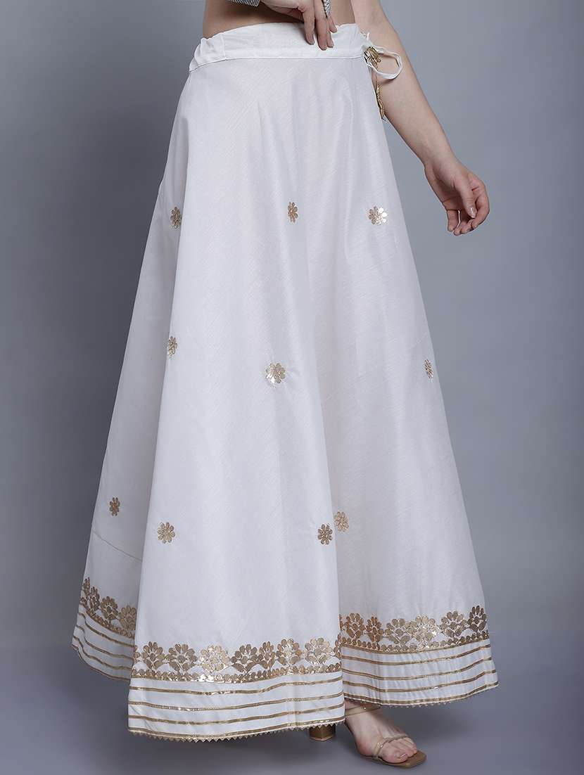 women solid with work flared skirt - 22578902 -  Standard Image - 2