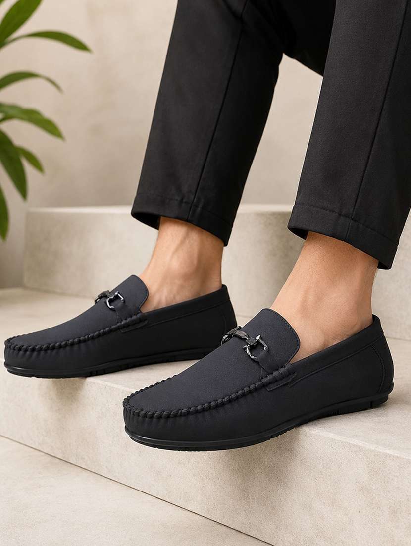 Men Solid Slip On Horsebit Loafer - 22578949 -  Standard Image - 7