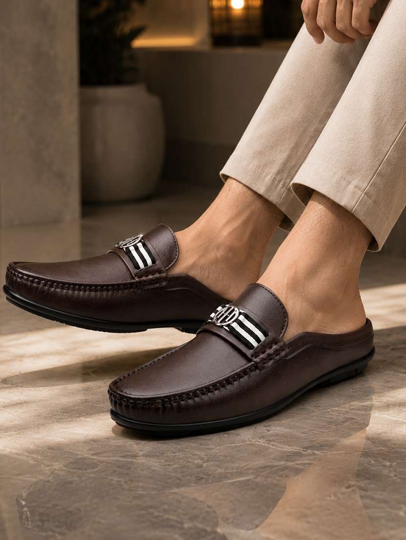 Men Solid Slip On Horsebit Loafer - 22579001 -  Standard Image - 7