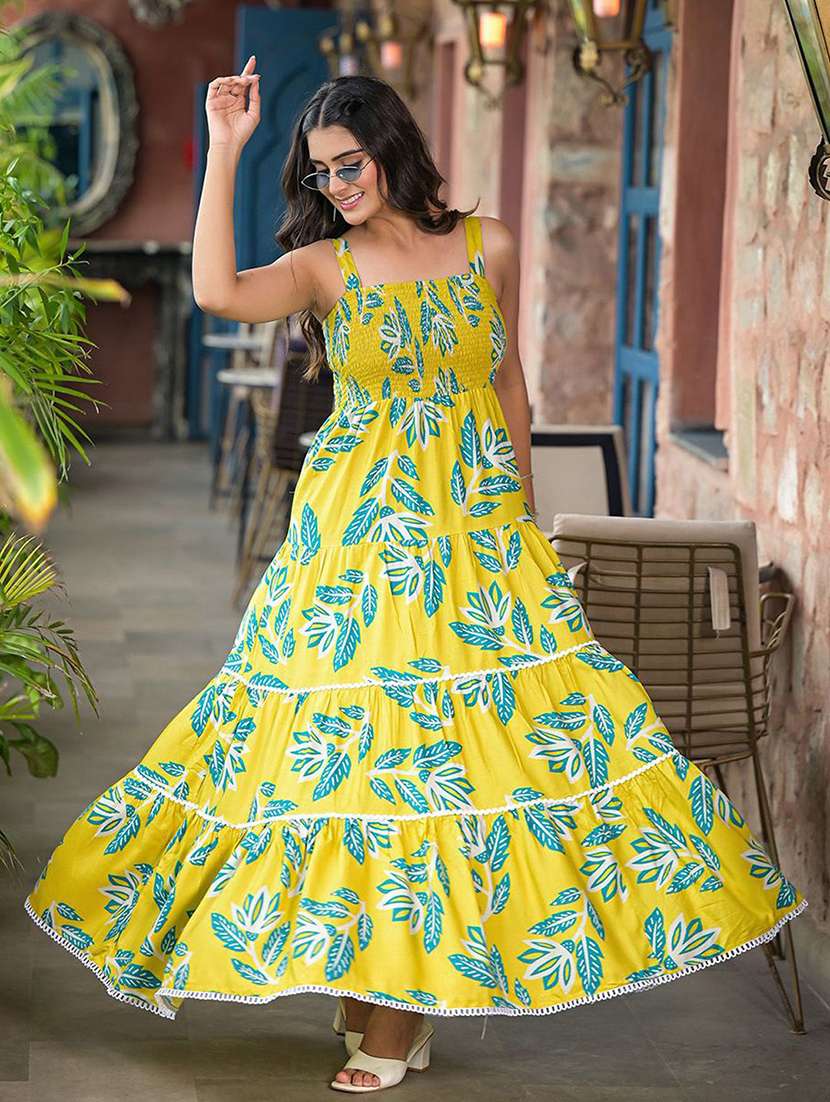 Women Printed Sleeveless Tiered Dress - 22579096 -  Standard Image - 2