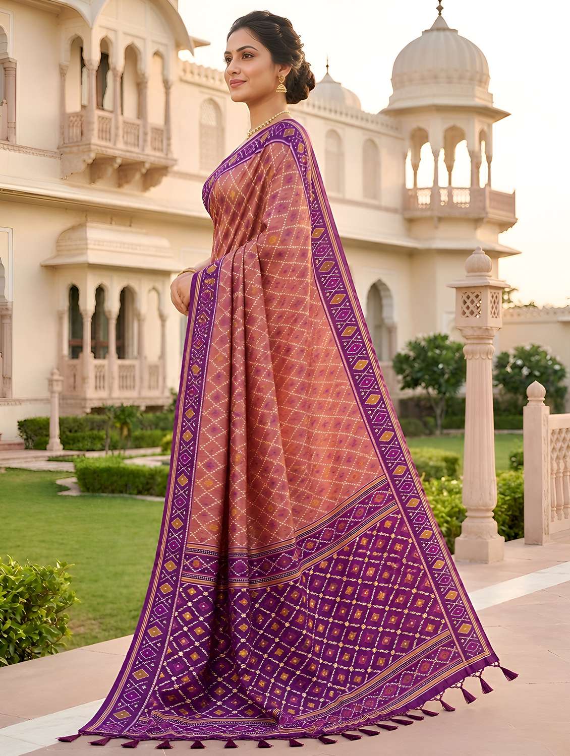 women self design patola saree with blouse - 22579330 -  Standard Image - 2