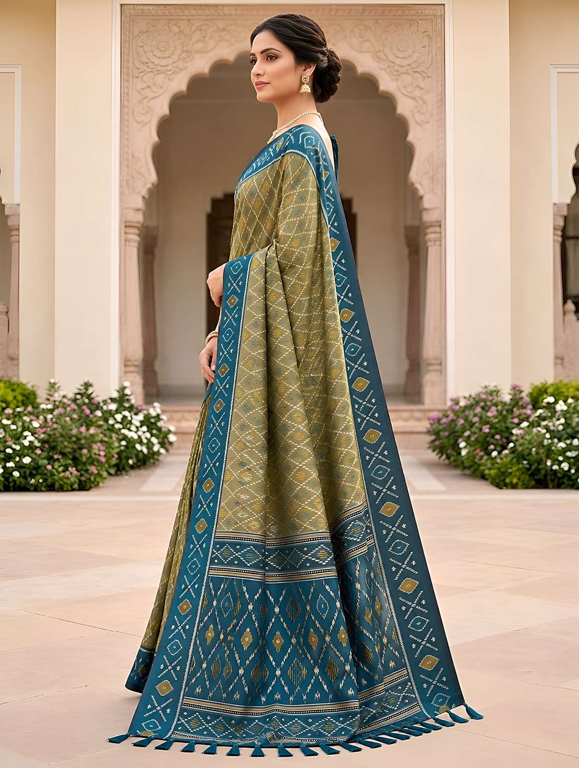women self design patola saree with blouse - 22579333 -  Standard Image - 2