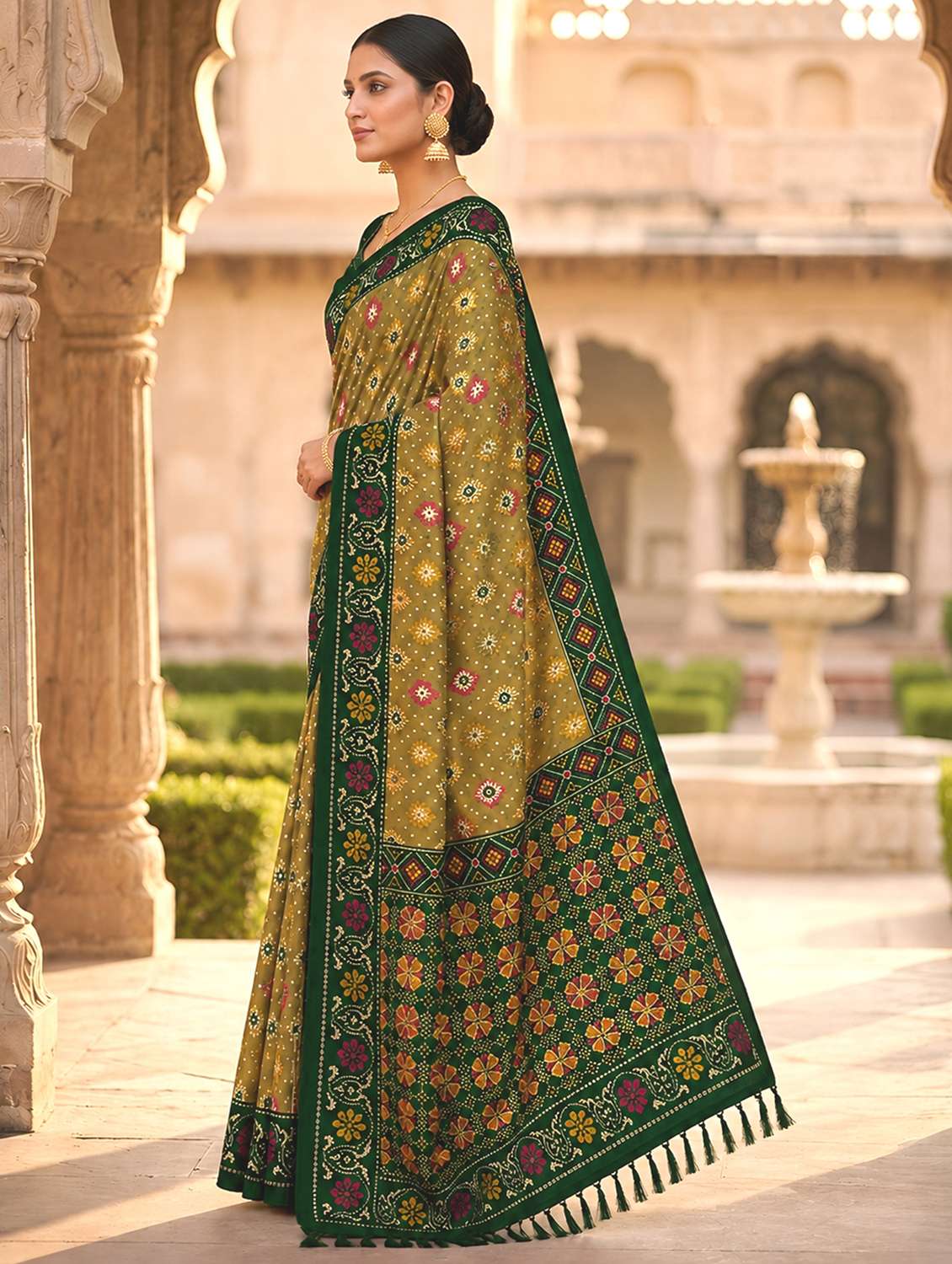women self design patola saree with blouse - 22579338 -  Standard Image - 2