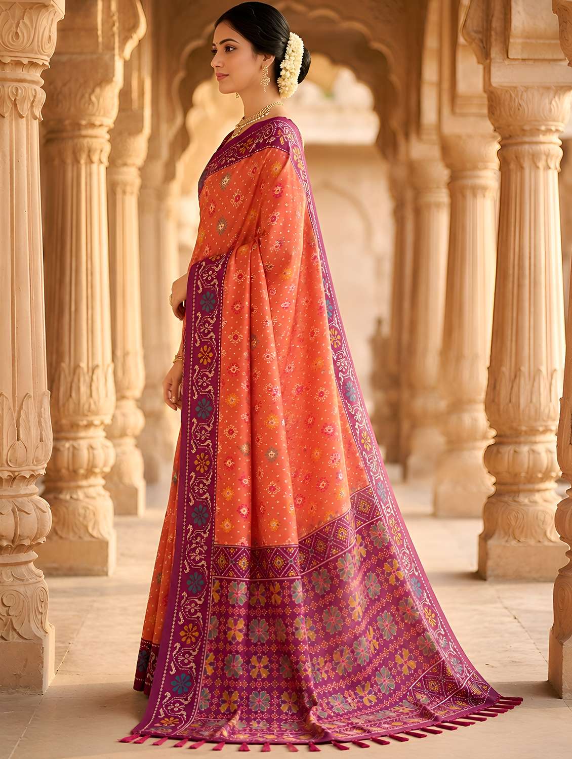 women self design patola saree with blouse - 22579341 -  Standard Image - 2