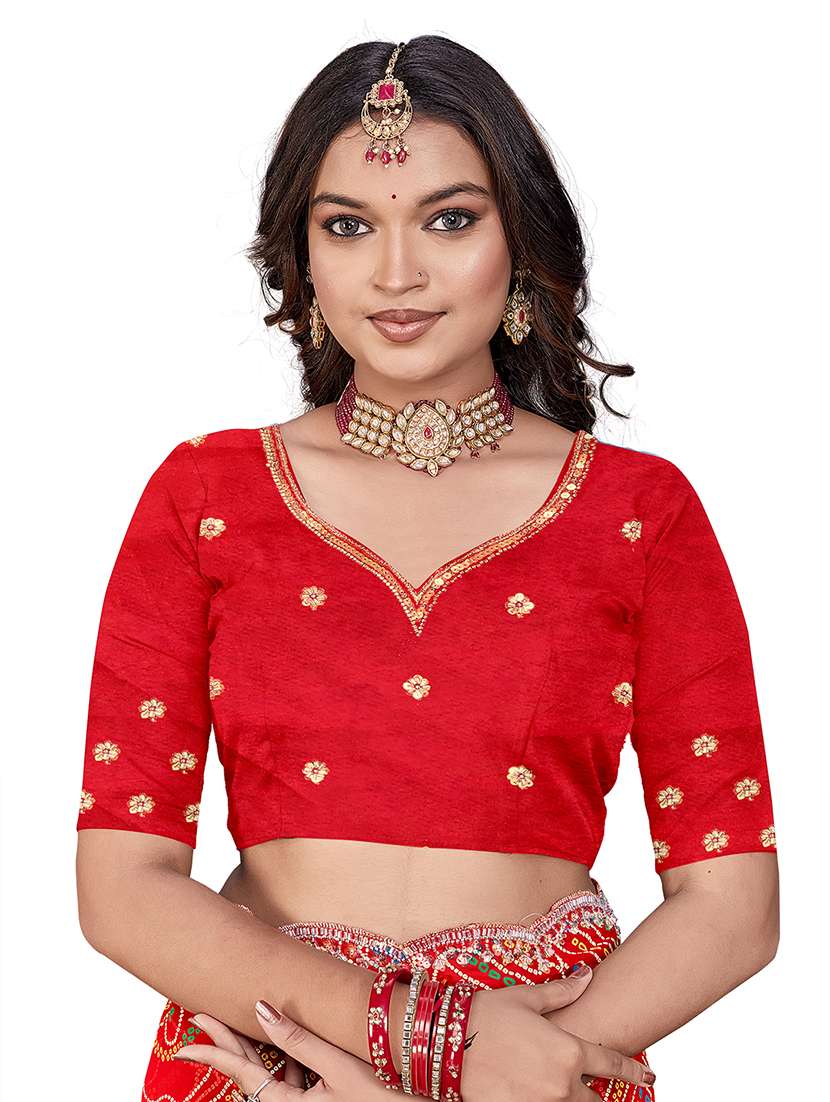 women printed embellished saree with blouse - 22579364 -  Standard Image - 2