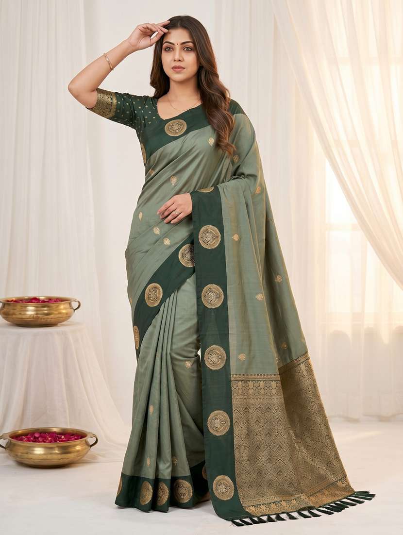 women self design banarasi saree with blouse - 22579371 -  Standard Image - 2