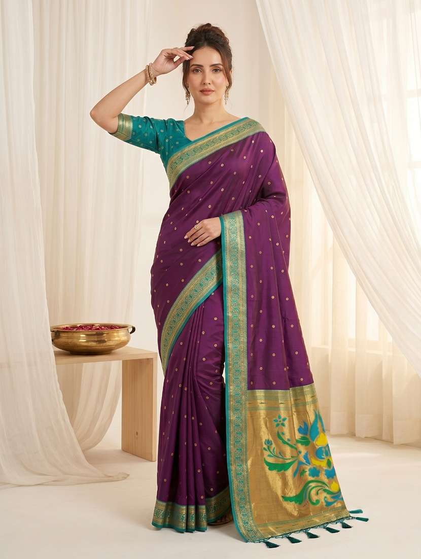 women self design paithani saree with blouse - 22579377 -  Standard Image - 2