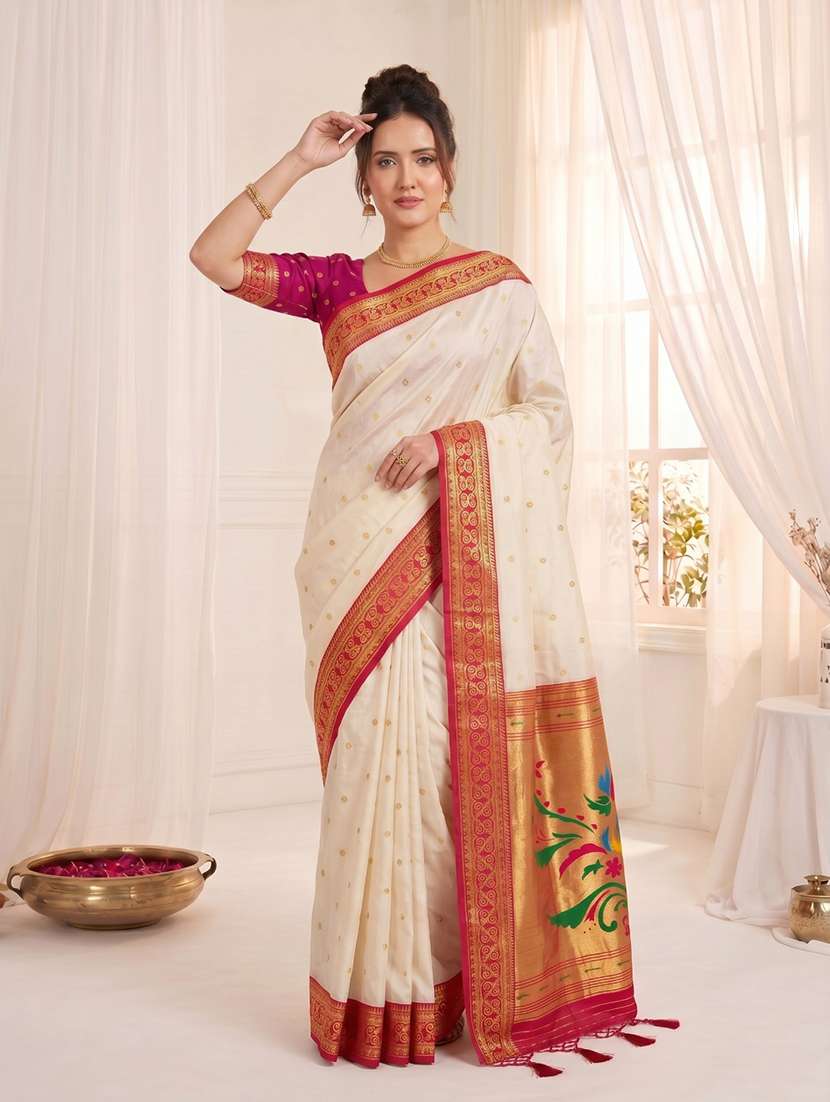 women self design paithani saree with blouse - 22579382 -  Standard Image - 2
