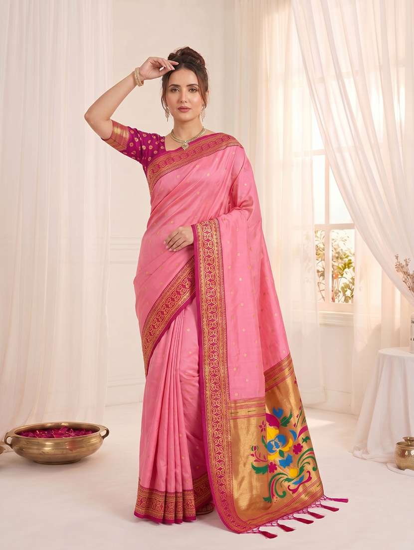 women self design paithani saree with blouse - 22579384 -  Standard Image - 2