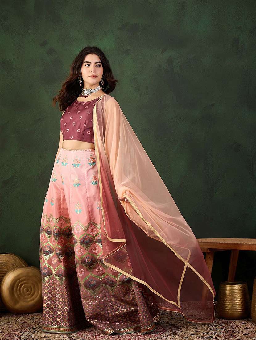 women self design sleeveless lehenga choli set - 22579466 -  Standard Image - 2