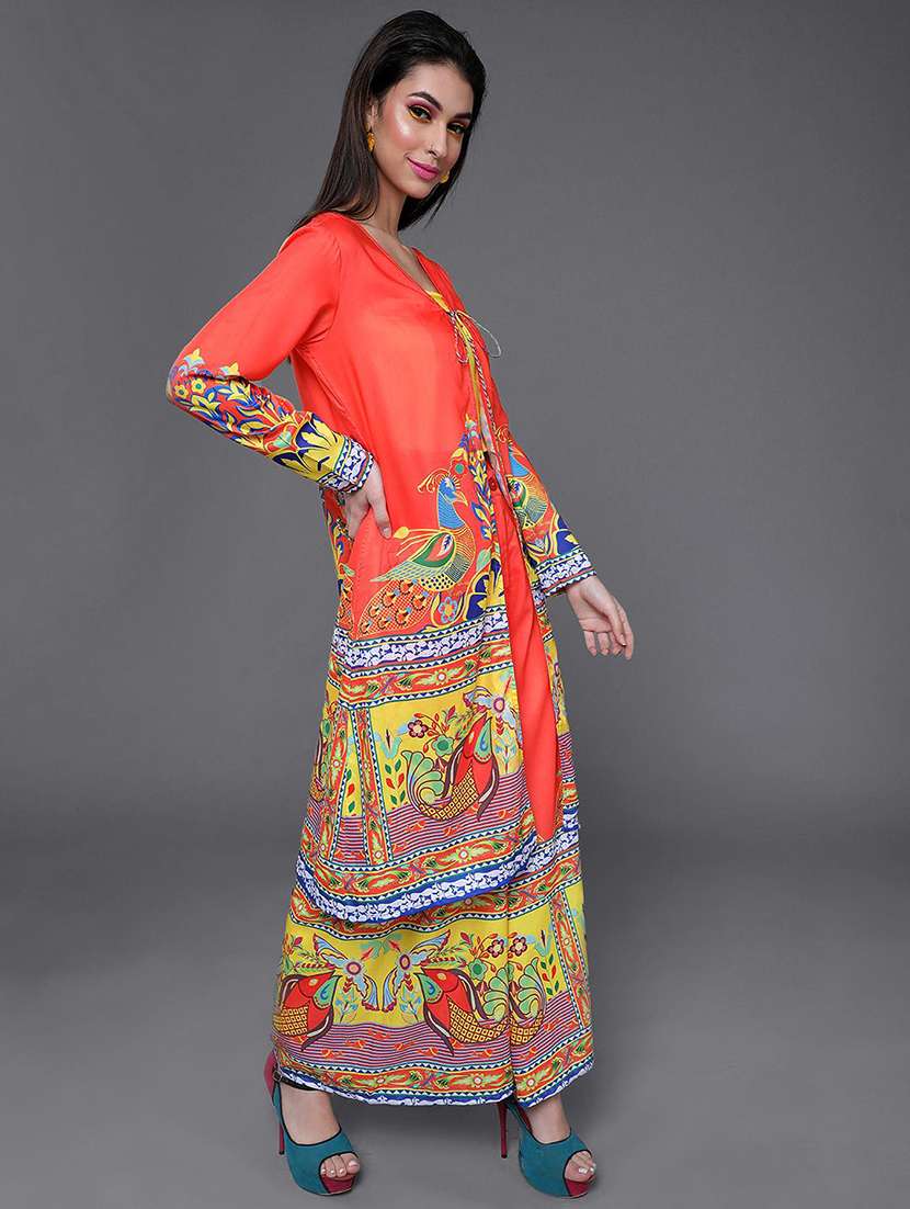 women printed long sleeves ethnic co-ord set - 22579505 -  Standard Image - 2