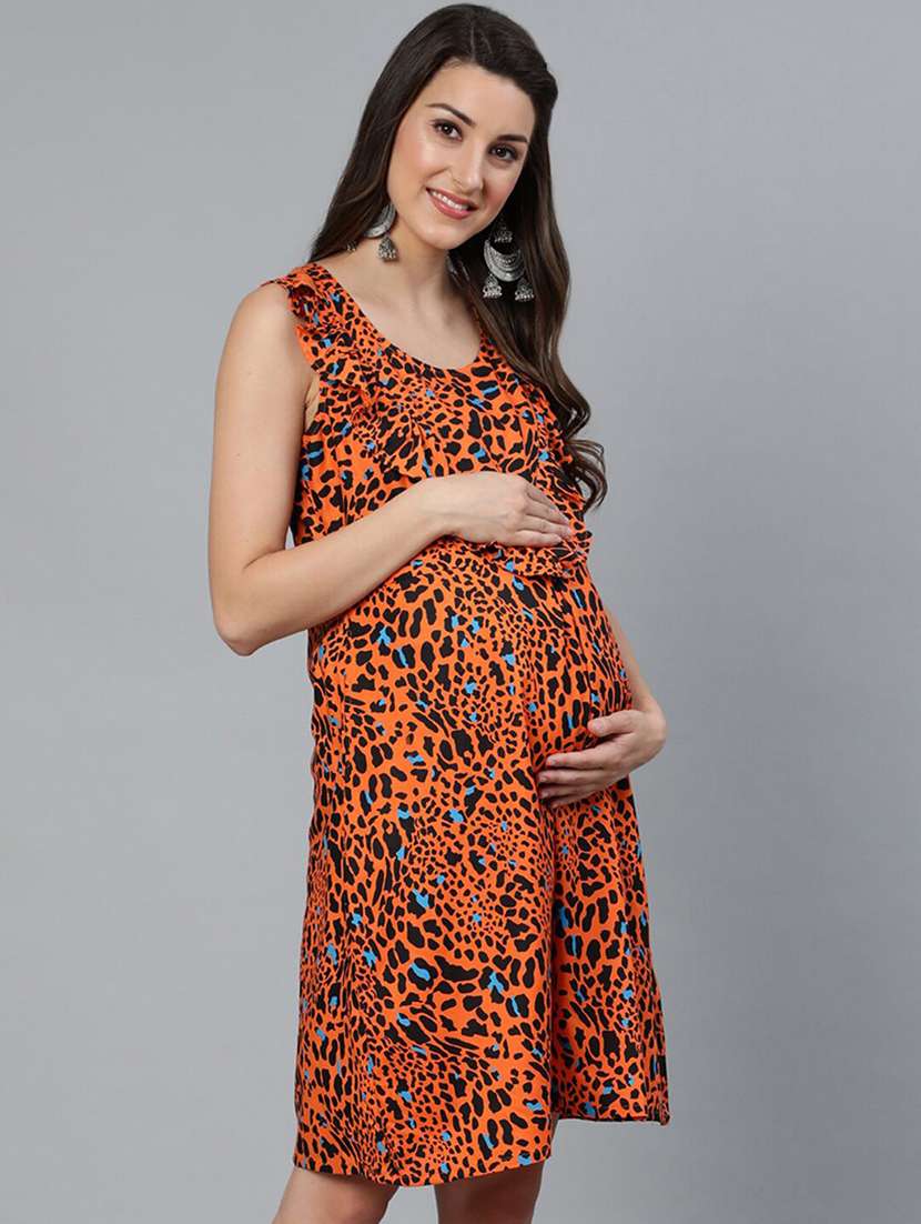 women printed sleeveless maternity dress - 22579514 -  Standard Image - 2