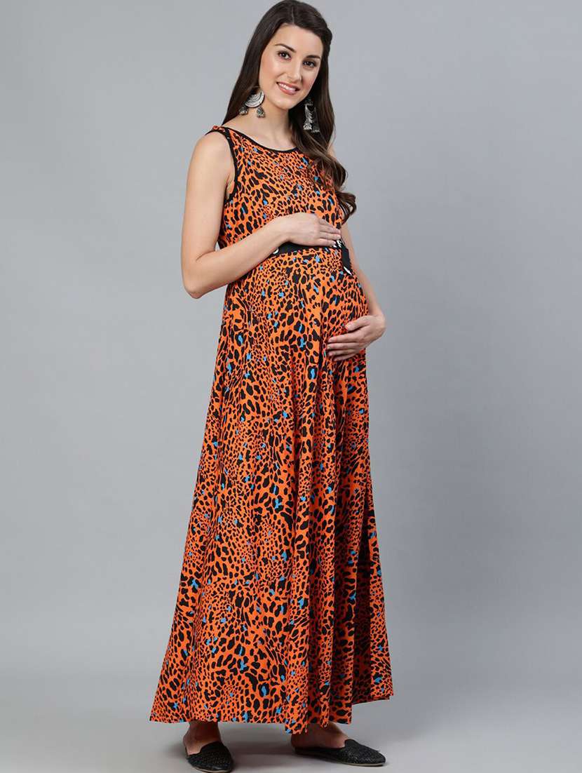 women printed sleeveless maternity dress - 22579515 -  Standard Image - 2