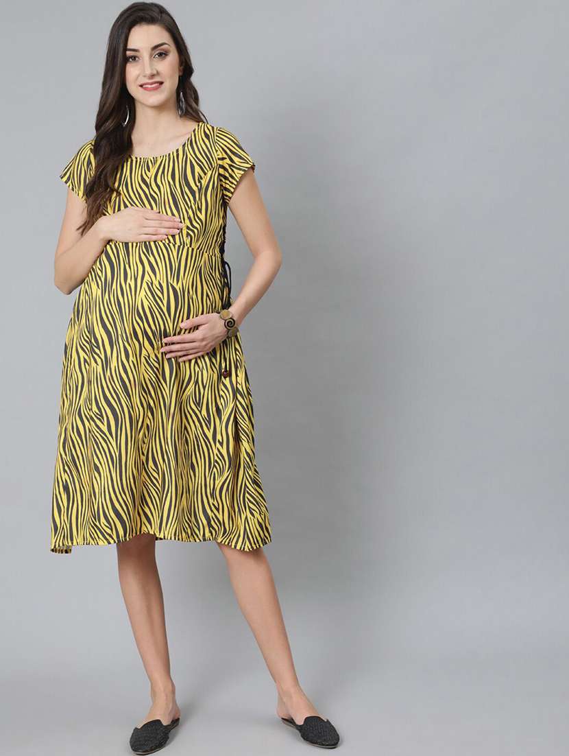 women printed short sleeves maternity dress - 22579516 -  Standard Image - 2