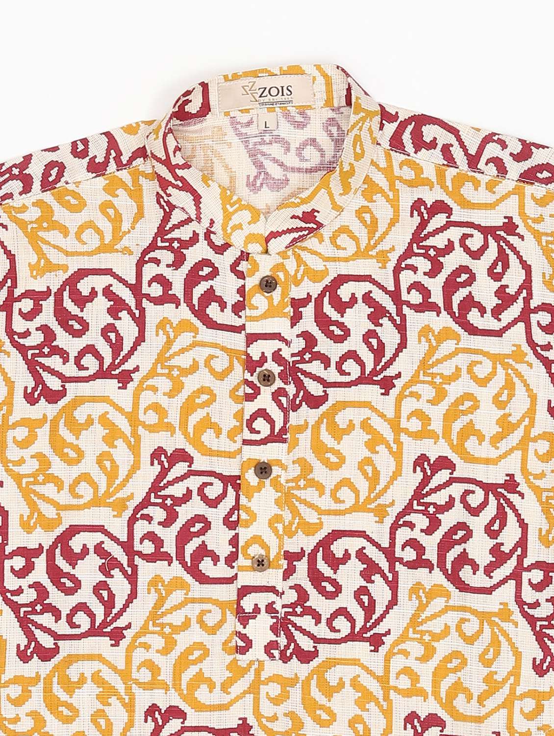 boys printed long sleeves kurta - 22579596 -  Standard Image - 2
