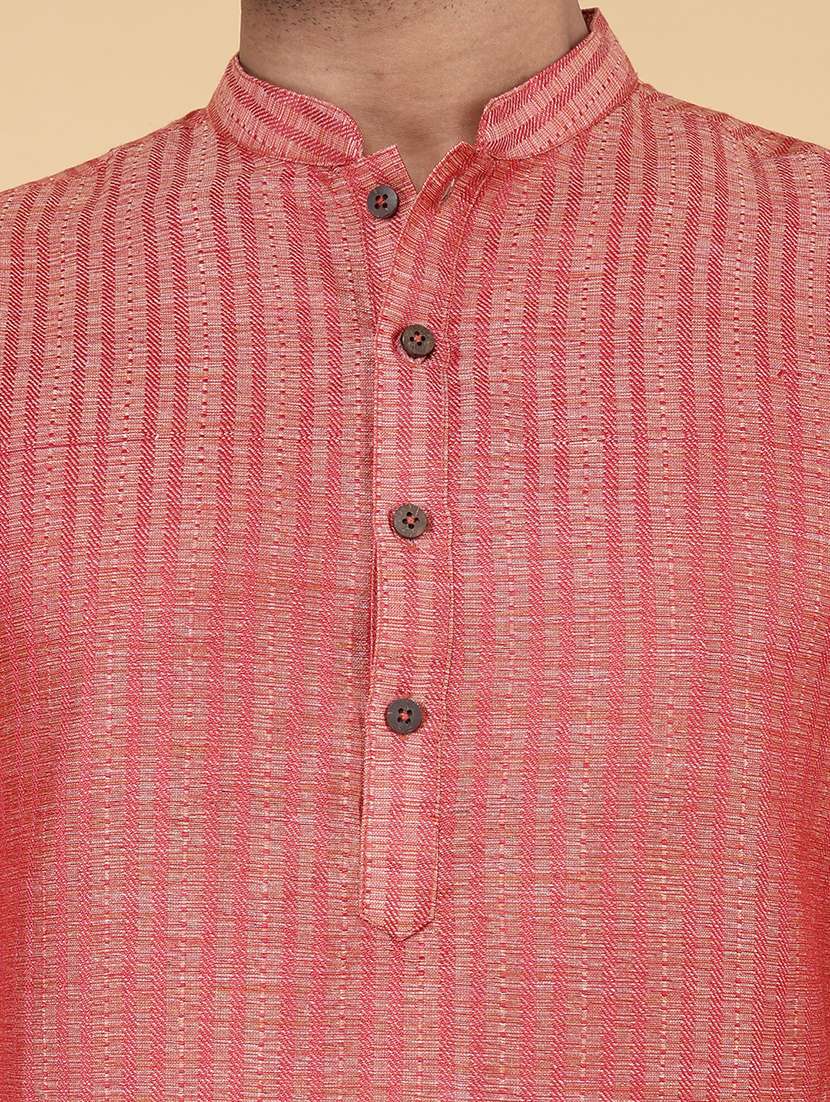 men self design mandarin neck long kurta - 22580381 -  Standard Image - 2