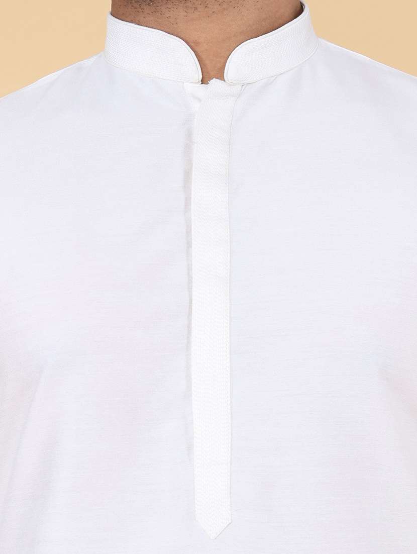 men solid mandarin neck long kurta - 22580383 -  Standard Image - 2
