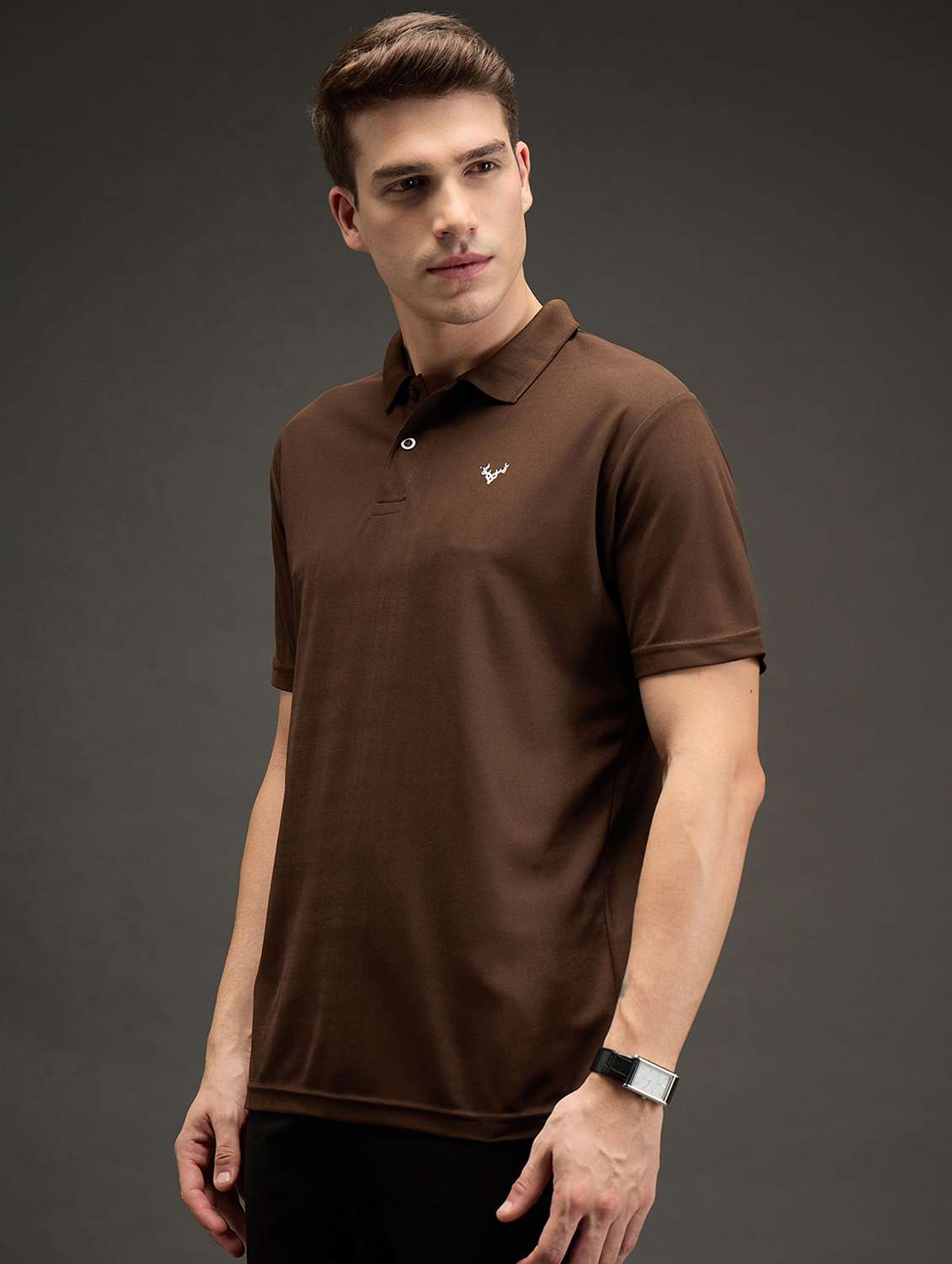 men solid short sleeve regular fit polo t-shirt - 22580455 -  Standard Image - 2