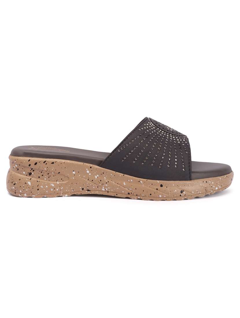 women embellished slip on wedges - 22580581 -  Standard Image - 2